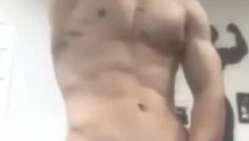 八块腹肌男gay像一只狗一样边吐舌头边手淫撸屌撸鸡巴打飞机射精视频