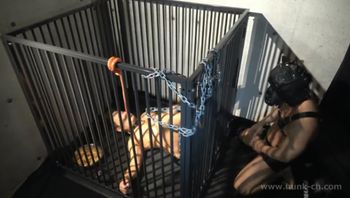 住在暗无天日狗笼内的公狗男同志被主人大屌后入爆操屁眼调教视频