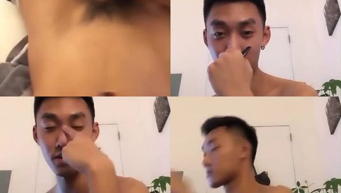 大学生体育生男同志在出租房里使劲揉搓大鸡巴打飞机自慰喷精视频