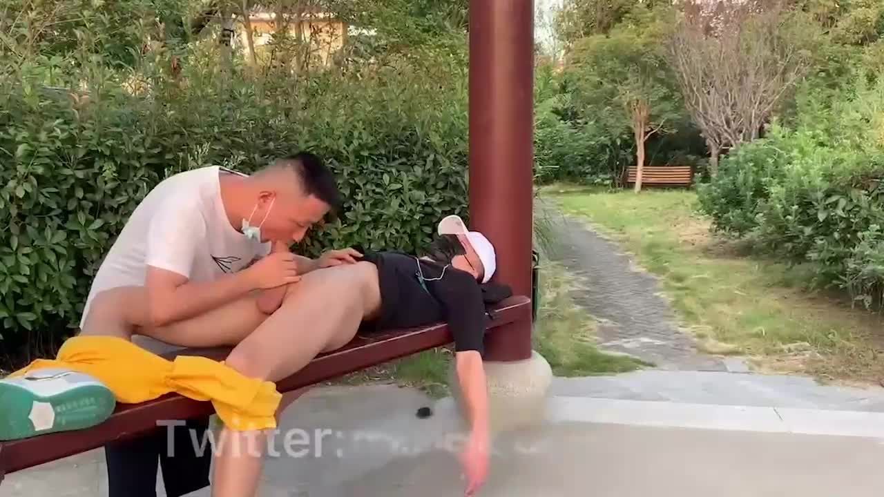 帅气小伙子在公园被男同志基佬迷晕被吃屌打飞机GV视频