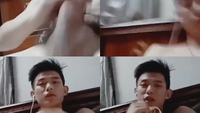 沈阳白嫩反差贱狗大学生男同志骚浪自慰像一只发情的公狗一样边吐舌头边疯狂撸管骚气冲天gv视频