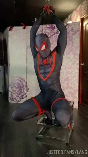 蜘蛛侠骚GAY被主人SM捆绑调教虐屌暴力拳交屁眼外翻视频